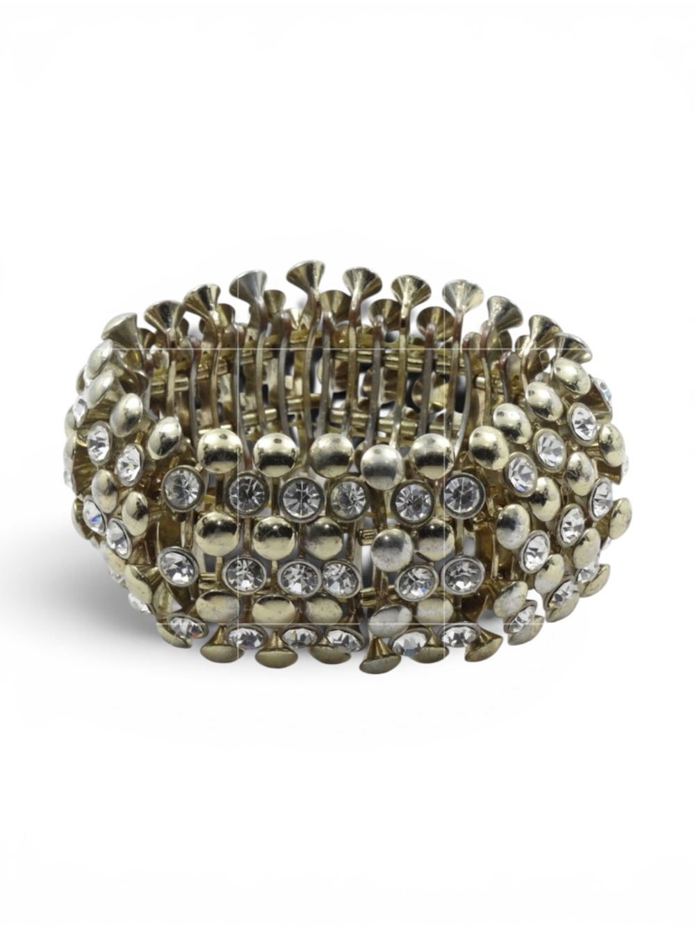 J. Crew Gold-Tone Crystal Stretch Bracelet - Women Jewelry